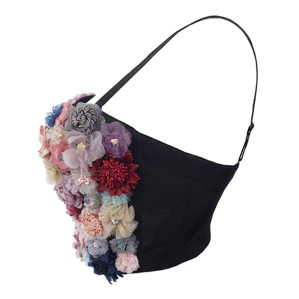 SXTHAENOO Sexy & Charming Applique Floral Corselets Women's Bachelorette Bustier Bra Cropped Top Wedding Bralette Vest