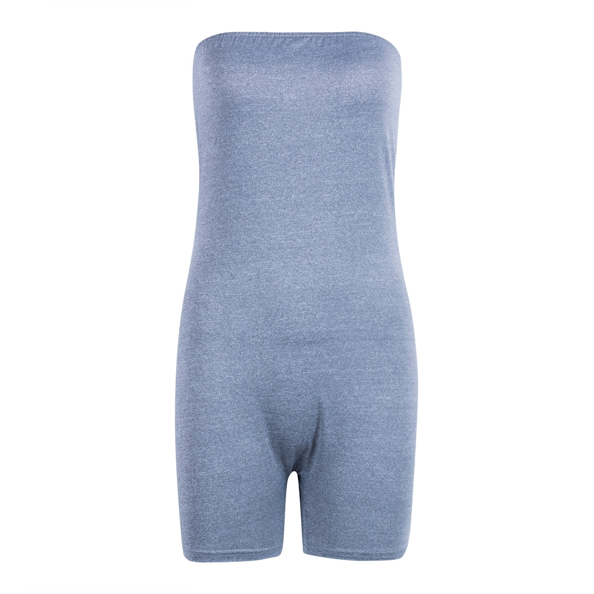 Women Casual Strapless Jumpsuit Playsuit Tube Bodysuit Bodycon Short Romper Catsuit Clubwear Summer Off Shoulder Short Pants