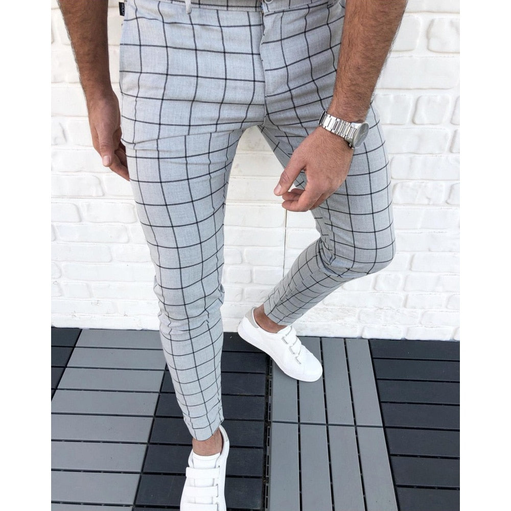 Men's Cargo Pantalones Pant Slim Fit Straight Leg Trousers