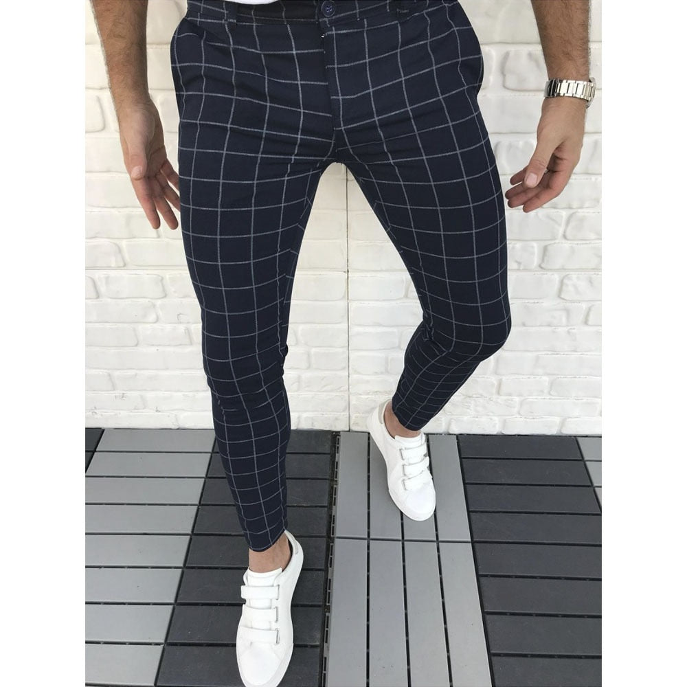 Men's Cargo Pantalones Pant Slim Fit Straight Leg Trousers
