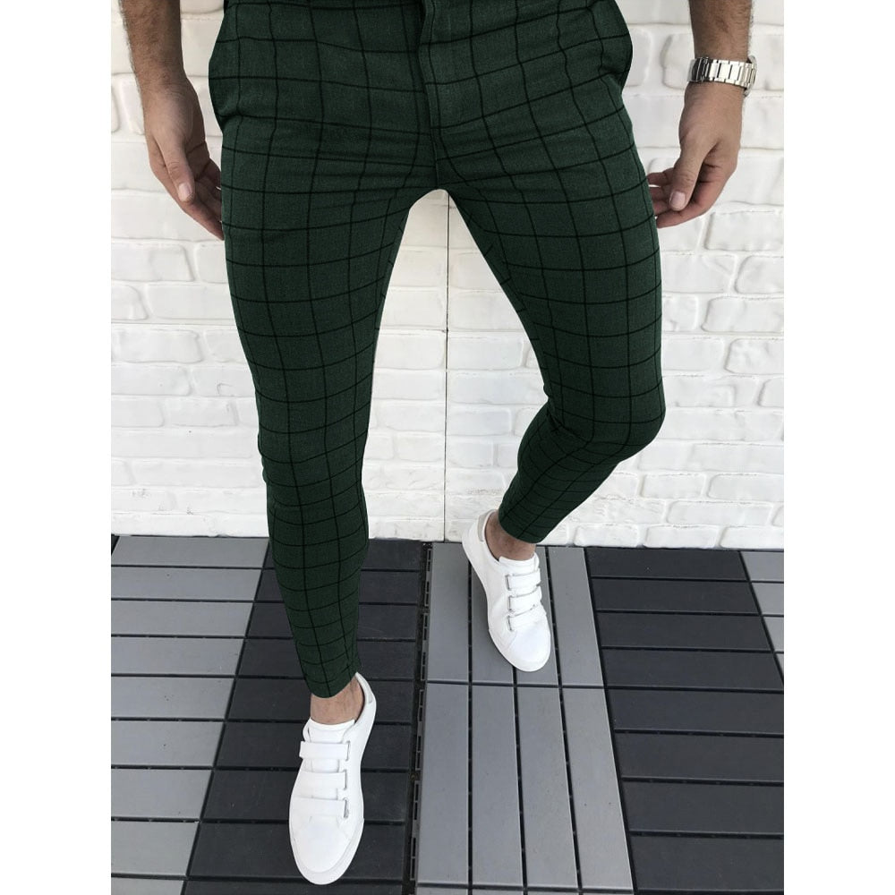 Men's Cargo Pantalones Pant Slim Fit Straight Leg Trousers