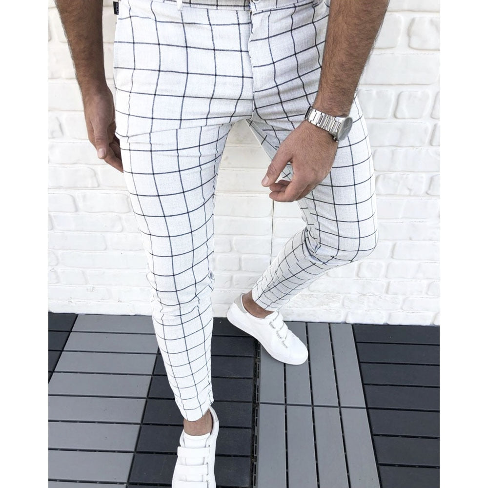 Men's Cargo Pantalones Pant Slim Fit Straight Leg Trousers