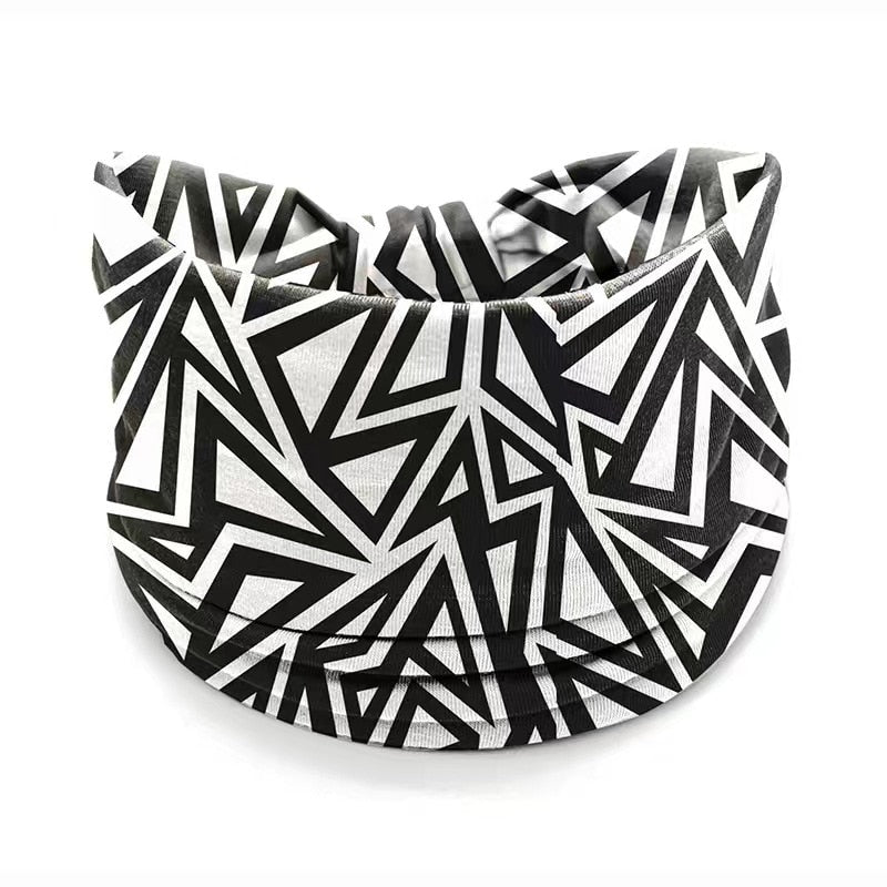 New African Pattern Print Wide Headband for Women Twist Style Hair Bandanas Head Wrap Elastic Headwear Turban Girls Accessories