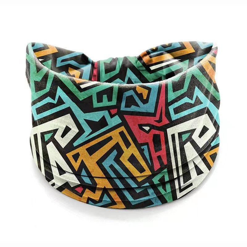 New African Pattern Print Wide Headband for Women Twist Style Hair Bandanas Head Wrap Elastic Headwear Turban Girls Accessories