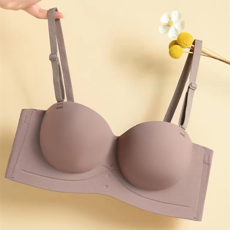 Sexy Strapless Push-Up Underwear No Steel Ring