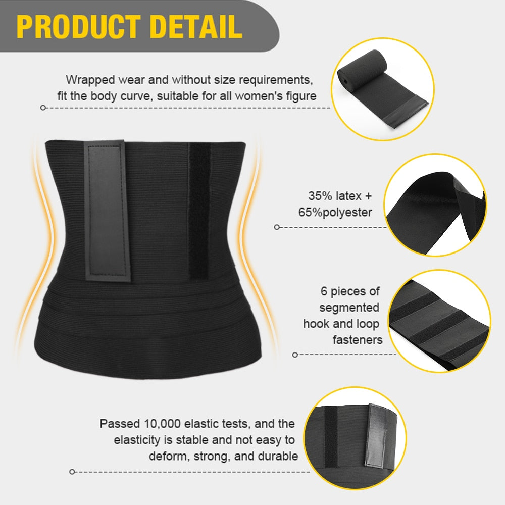 Waist Bandage Wrap Trimmer Belt Waist Trainer Body Shapewear Tummy Woman Flat Belly Slimming Gain Postpartum Sheath Belt Corset