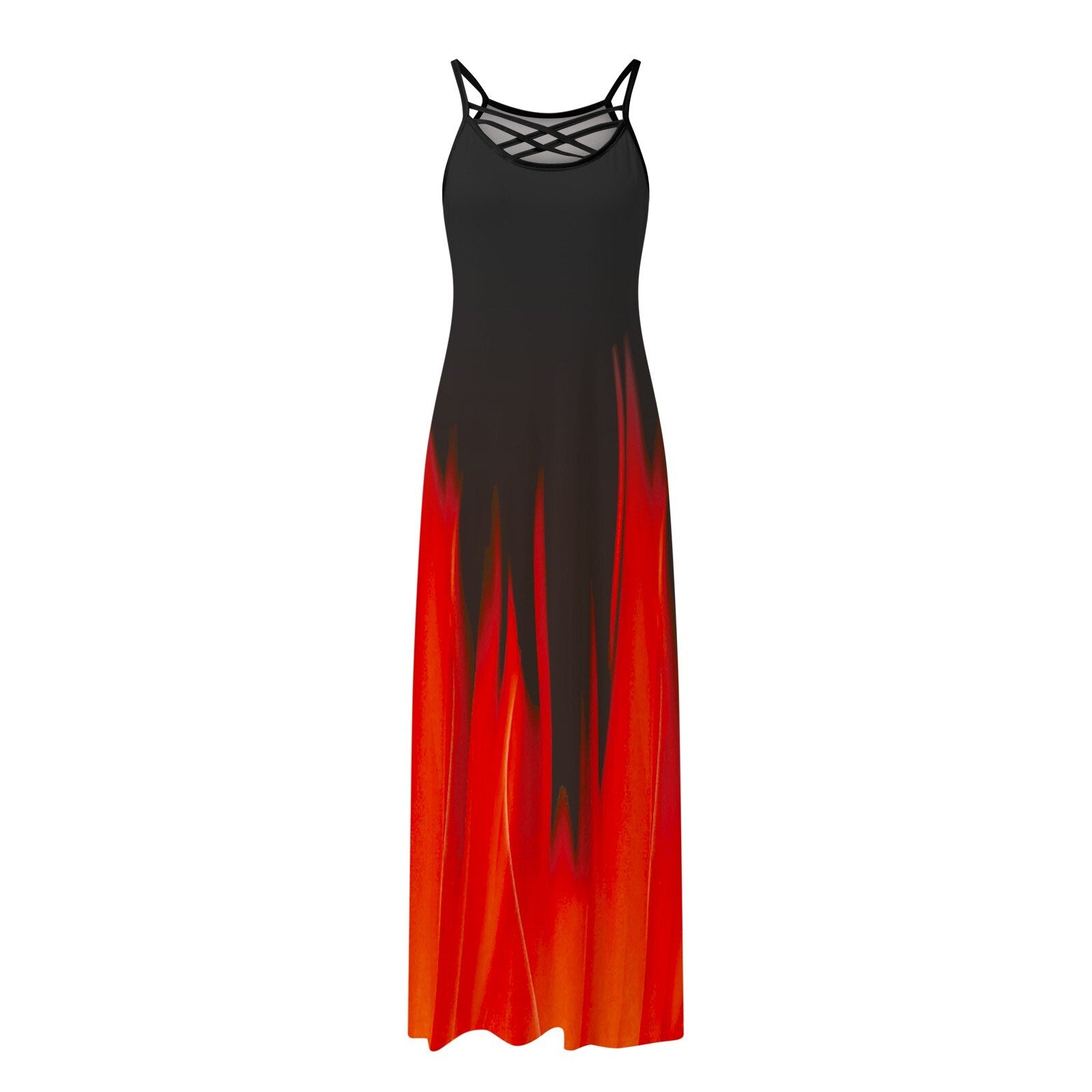 Gradient Print Summer Dresses For Women 2022 O-Neck Print Sleeveless