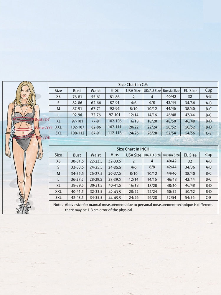 Sexy Bikini Set Swimsuit Swimwear Bathing Suit Beachwear Two Pieces Suit