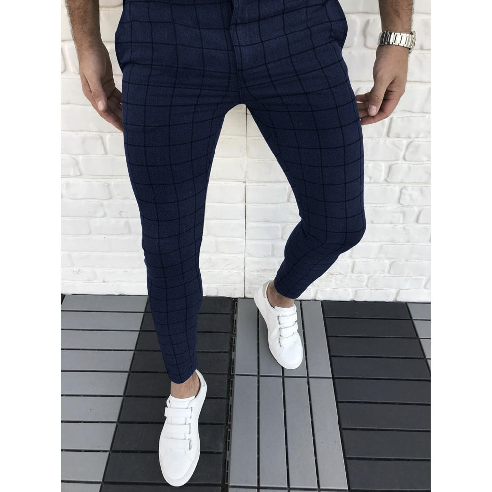 Men's Cargo Pantalones Pant Slim Fit Straight Leg Trousers