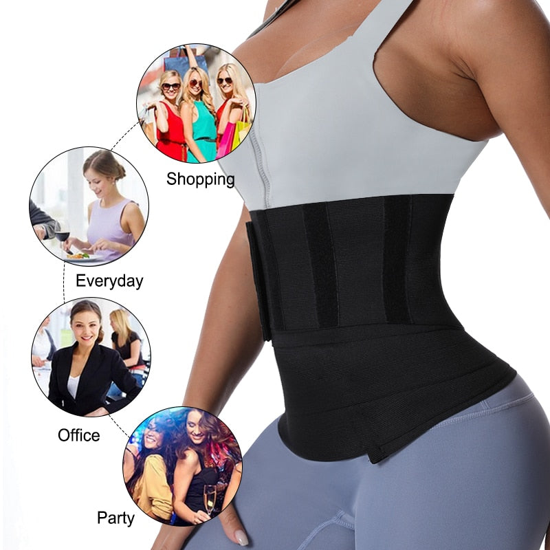 Waist Bandage Wrap Trimmer Belt Waist Trainer Body Shapewear Tummy Woman Flat Belly Slimming Gain Postpartum Sheath Belt Corset