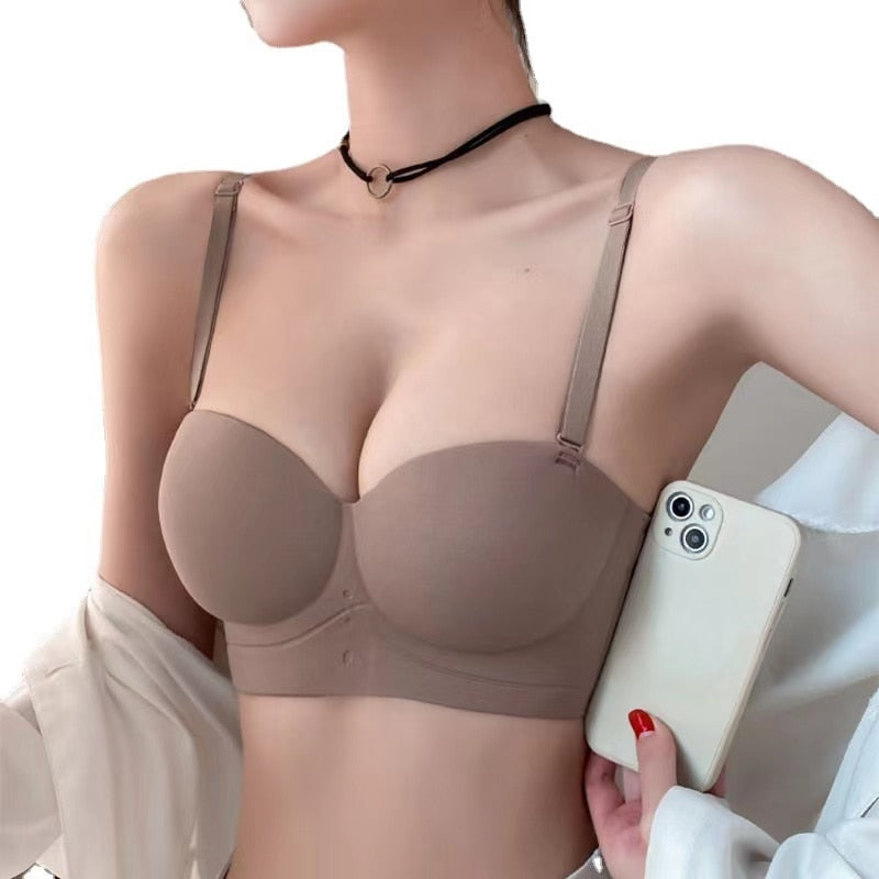 Sexy Strapless Push-Up Underwear No Steel Ring