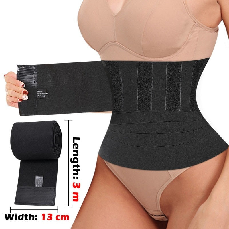 Waist Trainer Bandage Wrap Shaperwear Tummy Belt Stretch Bands Body Shaper Reductive Postpartum Slimming Sheath Woman Flat Belly