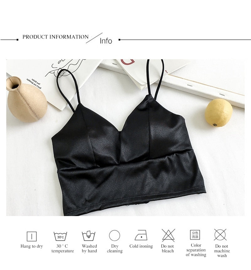 Womens Sexy V Neck Wrap Chest Top Underwear Female Crop Top Beauty Backs Padded Bra Summer Comfortable Push Up Lingerie
