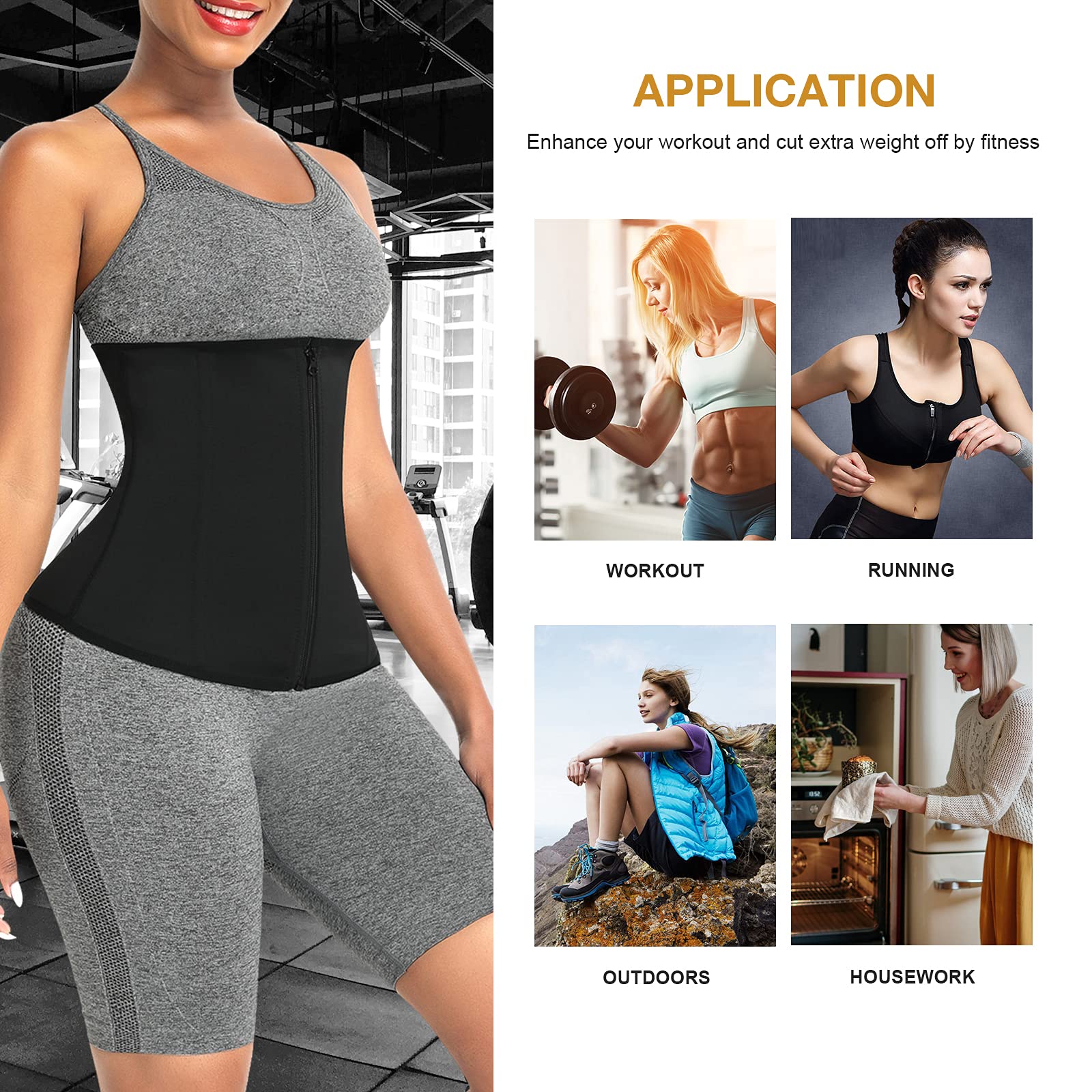 Waist Trainer for Women Waist Cincher Breathable Girdle Waist Trimmer Workout Hourglass Body Shaper