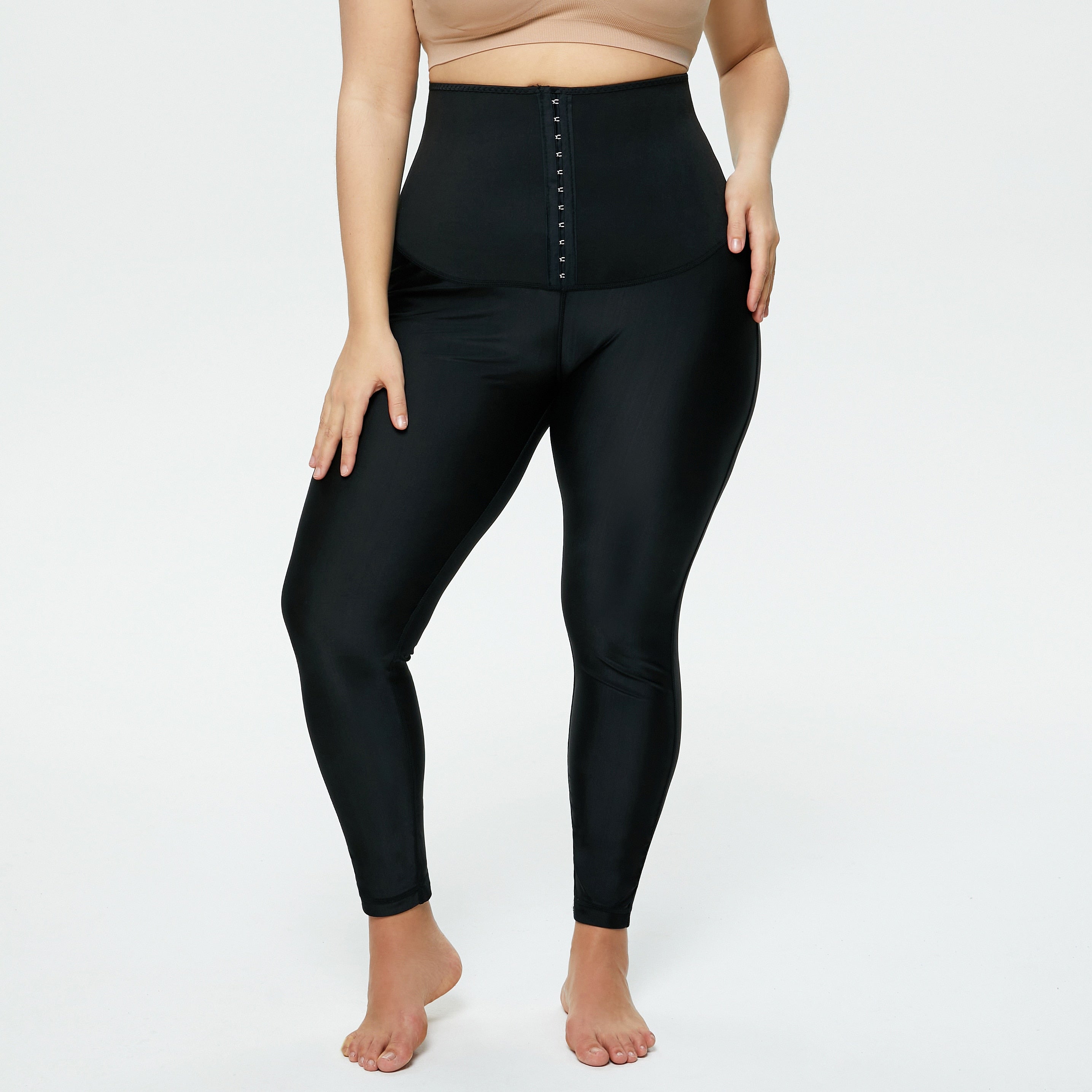 Women's Abdomen Control Hip Lift Trousers Sports Sweating Sauna Pants Plus Size