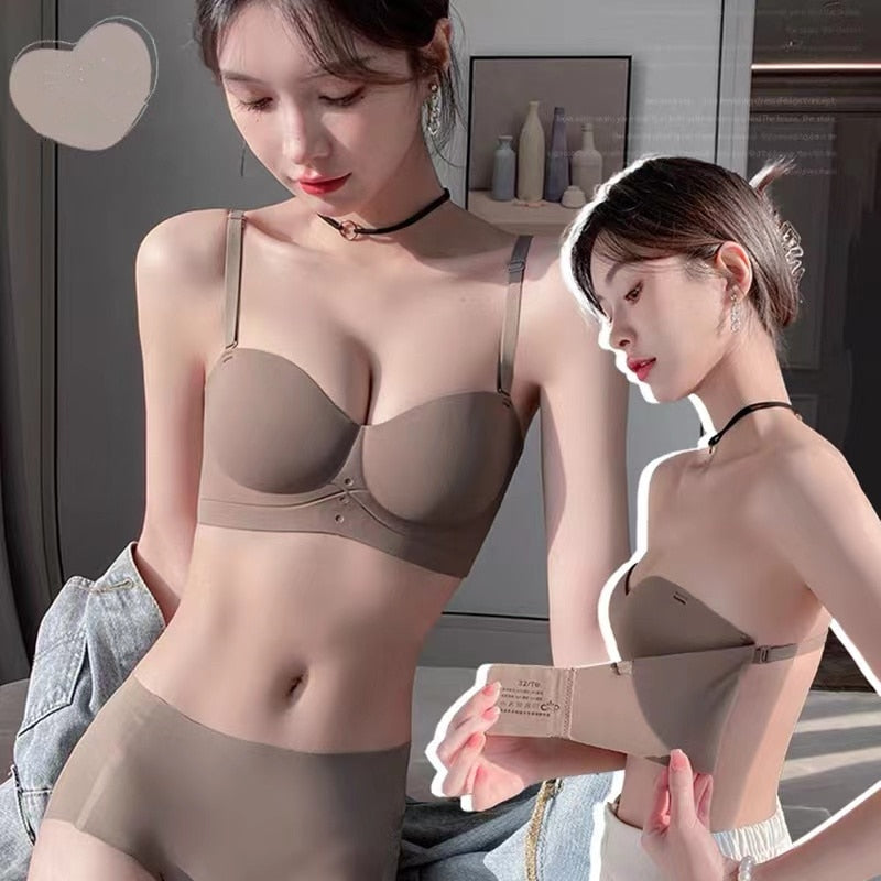 Sexy Strapless Push-Up Underwear No Steel Ring